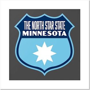 Vintage Minnesota The North Star State Shield Posters and Art